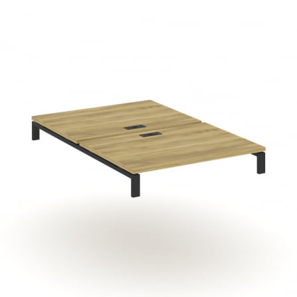 Двойной стол надставка на две опорные тумбы CONCEPT CN.DSN-005 Дуб Винченцо Черный_0