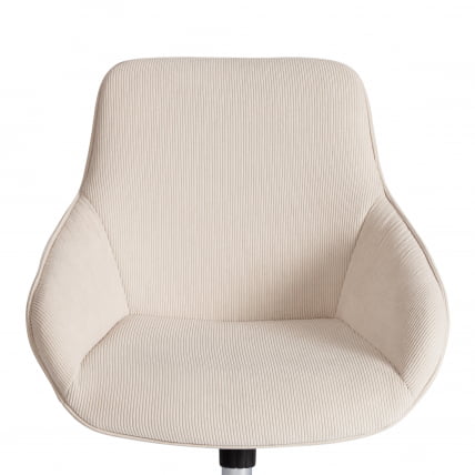 Кресло DUBLIN хром вельвет, молочный_5