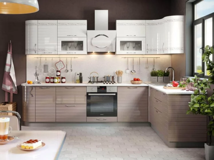 Шкаф кухонный 600 горизонтальный со стеклом Анастасия ЛД 002.521.000 Белый_1