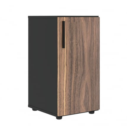 Шкаф-колонка с глухой малой дверью (правый) VELION VENEER VRLCS 40.1 R Американский орех Яшма черная_0