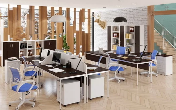 Стол эргономичный IMAGO-S CA-1SD(L/R) венге магия белый полуматовый_1