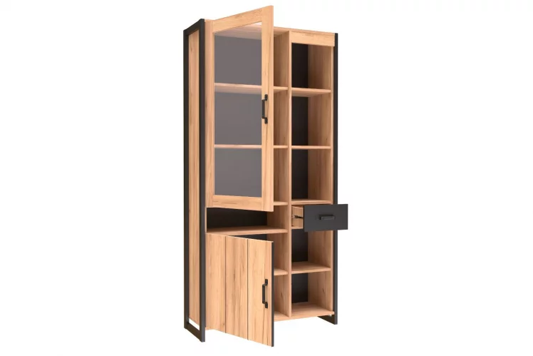 Шкаф Техно ЛД.678.010.000 Дуб золотой/Чёрный_1