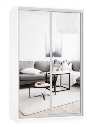 Шкаф-купе двухдверный Экспресс Дуо Экспенс 1400х2400х Белый снег / 1400х2400h_0