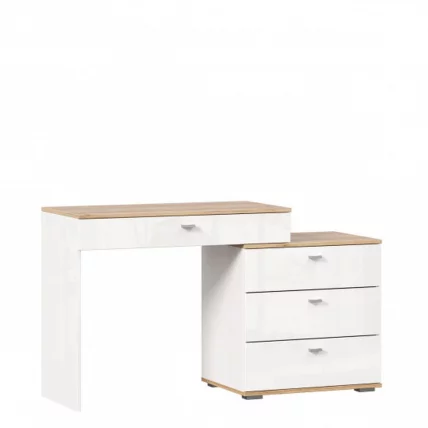 Стол туалетный комбинированный с зеркалом 890 Фиджи 012 Дуб Золотой Белый_5