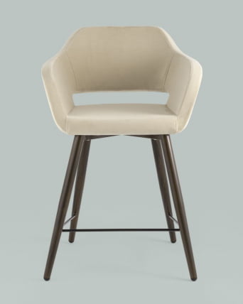 Стул полубарный Саймон (ПБ) велюр Бежевый_6