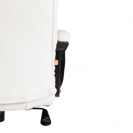 Кресло БЕРГАМО хром (22) кож/зам, белый, 36-01 / BERGAMO_13