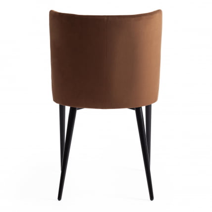 Стул MANTRA (mod. 713) ткань/металл, 49х61х82 см, высота до сидения 49 см, коричневый barkhat 11/черный_3