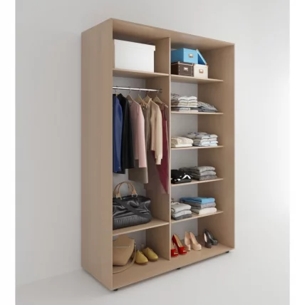 Шкаф-купе 2-х дверный Акцент-Дуэт КЛ 1200х600 Дуб молочный_1