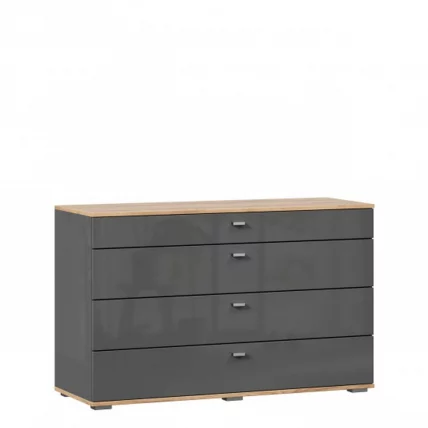 Комод 1200 с 4 ящиками и зеркалом Фиджи 011 Дуб Золотой Антрацит_5