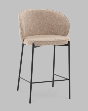 Стул полубарный Тисдейл букле бежевый_1