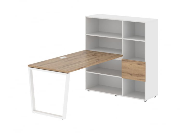 Рабочая станция ЕДИС ЕВРСТ 1215 Дуб Денвер светлый  Белый Белый / EDIS EVRST_0