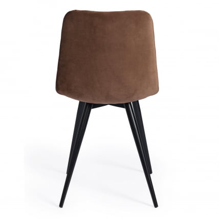 Стул CHILLY (mod. 7095-1) ткань/металл, 45x53х88 см, высота до сиденья 50 см, коричневый barkhat 12/черный_3