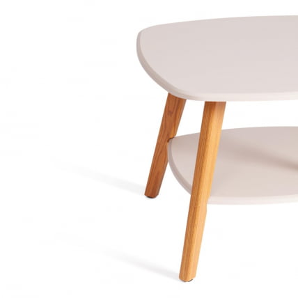 Журнальный стол РИО мдф, 65х65х50 см, крем/дуб светлый / RIO_2