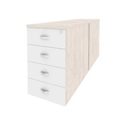 Тумба двойная приставная / опорная ОНИКС О.ТПО-2.8 Денвер Светлый/Белый / ONIX O.TPO-2.8_0