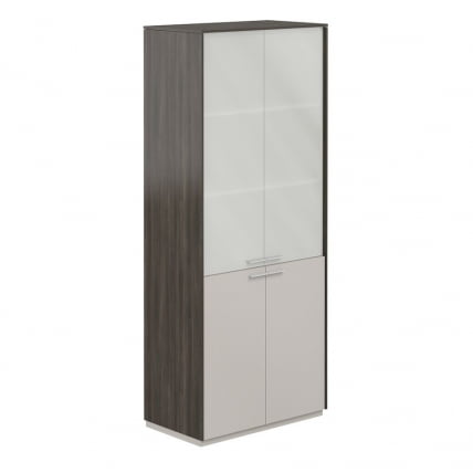 Шкаф высокий Atlas NZ-0351.BT.GS Бренсон Трюфель Серый камень_0
