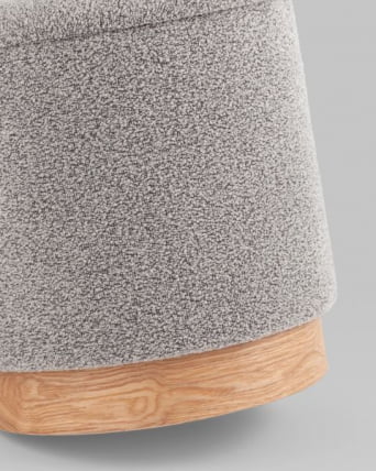 Пуф с ящиком Холли S букле серый_5