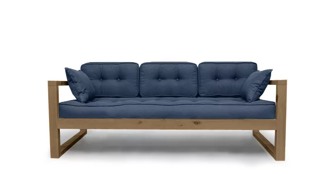 Диван трехместный DEmoku Д-3 небесно-голубой_холодный серый_0