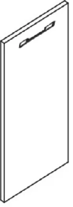 Дверь ЛДСП для стационарной тумбы ЙАЛТА ЛТ-Д5 Л Суар Темный / YALTA LT-D5_1