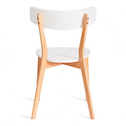 Стул Claire сиденье МДФ, опоры дерево гевея, белый / натуральное дерево, 48 x 49,5 x 81,5 x SH44см_4