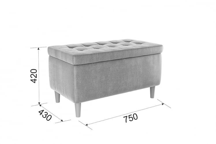 Пуф Чарли 2 PM-004.2 галька (велюр)_2