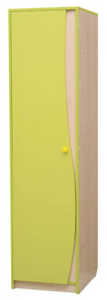 Пенал с дверкой Юниор-11.2 Дуб молочный/Синий_0