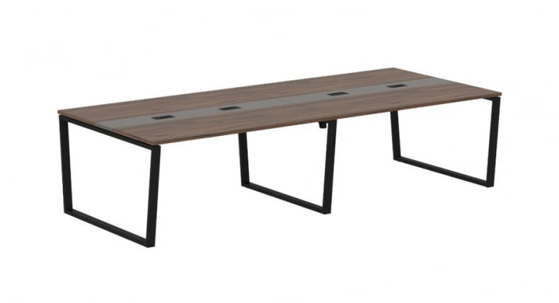 Стол переговорный ЕДИС ЕВCТ 3114 Дуб Денвер темный Мокко Черный / EDIS EVCT_0