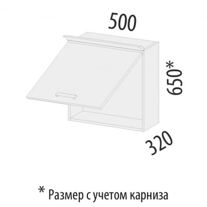 Шкаф над вытяжкой (с системой плавного закрывания) Оливия 71.12.1_4