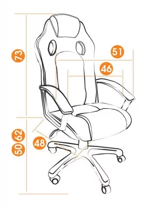 Компьютерное кресло Driver черный,оранжевый_6