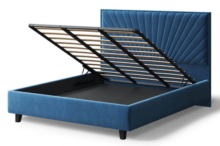 Кровать Леона, 2000 * 1800мм, синий_3