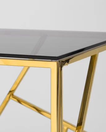 Журнальный столик АРТ ДЕКО 55x55 Золото стекло smoke_4