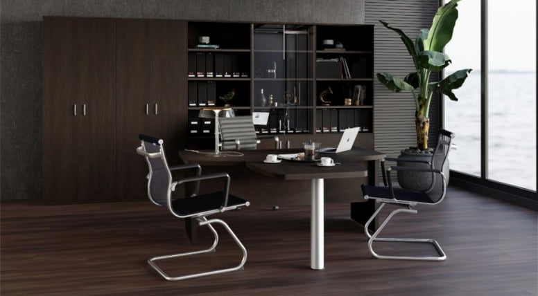 Шкаф-витрина с замком Танго Ш14з Венге_2