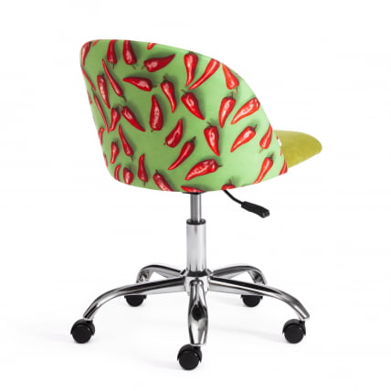 Кресло MELODY ткань/флок, олива, Botanica 03 pepper/23_2