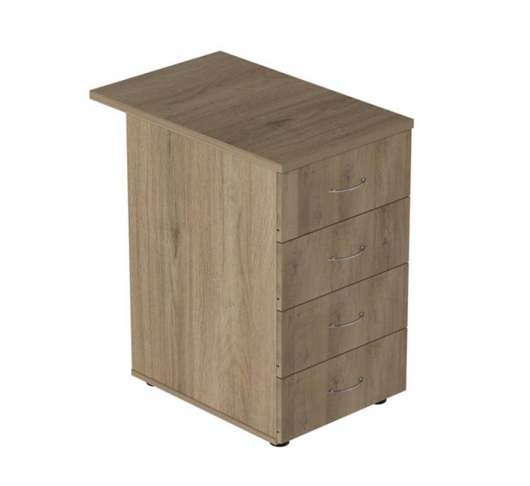 Тумба приставная с замком Р.Т-4.2 ЗЦ Серая_0