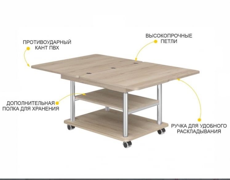 Журнальный стол-трансформер Агат-22.2 Кронберг_3