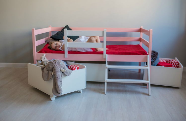 Лестница к кроватям 1400*800 RooRoom VK-10 Белая_3