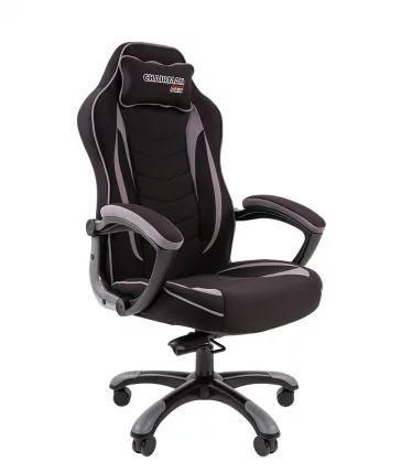 Кресло геймерское CХАИРМАН ГАМЕ 28 Серый-черный / CHAIRMAN GAME_0