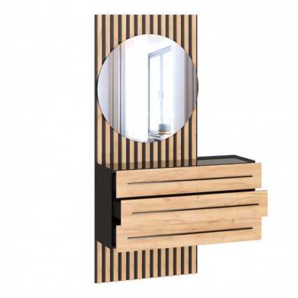 Прихожая Неаполь №1 Черный Дуб Золотой_6