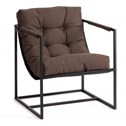 Кресло Charli/Чарли рогожка, коричневый, 3М7-147, 70х70х84 см_0