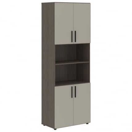 Шкаф с 2 комплектами глухих малых дверей VELION VHCS 80.4 Аметист Дуб Сильвер_0