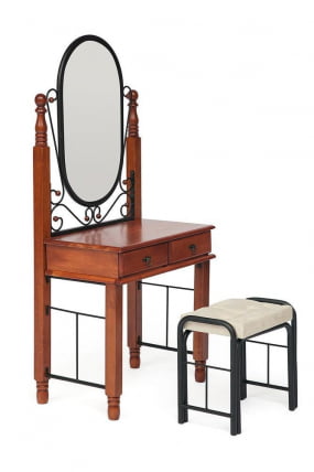 Столик туалетный AT-992 (DT-5) с мягким пуфом_0