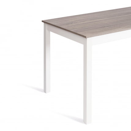 Обеденный комплект Хадсон (стол + 4 стула)/ Hudson Dining Set (mod.0104) МДФ/тополь/меламин, стол: 118х74х73 см, стул: 42,5x46,5x93,5 см, white (белый) / grey (серый)_2