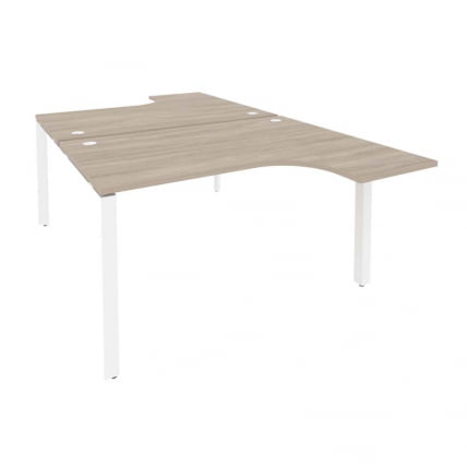 Рабочая станция на П-образном м/к ОНИКС О.МП-Д.СА-3 Дуб Аттик/Белый / ONIX O.MP-D.SA-3_0