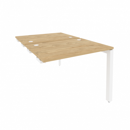 Стол-приставка двойной на П-образном м/к к опорным элем. ОНИКС О.МП-Д.СПР-1.7 Тиквуд Светлый/Белый / ONIX O.MP-D.SPR-1.7_0