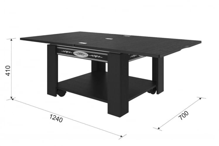 Стол-трансформер Адам 1 CЗ-015 белый рамух/белый рамух / CZ-015_4