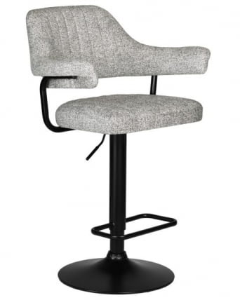 Стул барный ДОБРИН CХАРЛЙ БЛАCК (светло-серый твид (ЛЕО04)) 2 шт / DOBRIN CHARLY BLACK (LEO04))_2