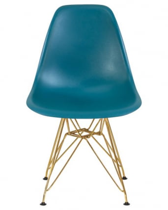 Стул обеденный ДОБРИН ДСР (ножки золотые, цвет морской волны (Г-05)) 4 шт / DOBRIN DSR (G-05))_6