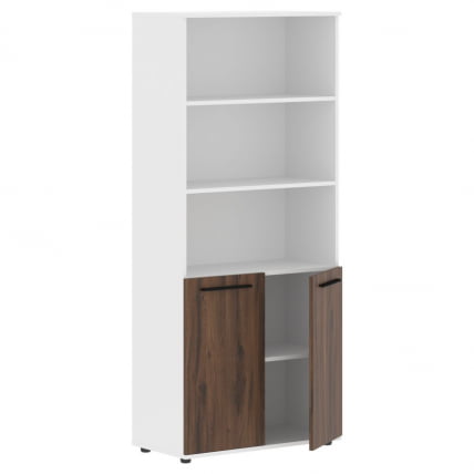 Шкаф с одним комплектом глухих малых дверей ЕДИС ЕХCС 85.5 Дуб Денвер темный Черный Белый / EDIS EHCS_1