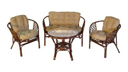 Комплект Багама с диваном, подушки светлые обычные Bahama10 орех матовый_0