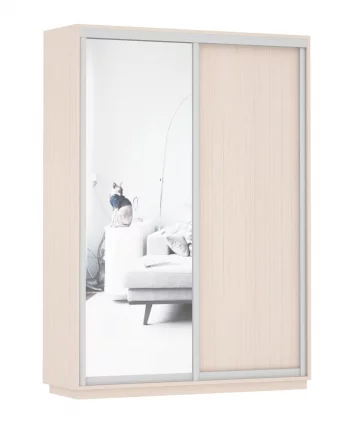 Шкаф-купе двухдверный Экспресс Дуо Медиум 1600х2200х Дуб молочный / 1600х2200h_0