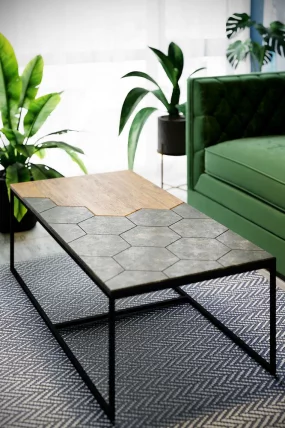 Стол журнальный Китч Дуб американский/серый бетон_4